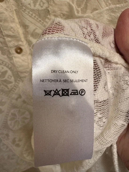 Pilcro Cream Lace Button-Down Shirt - Picture 8 of 9